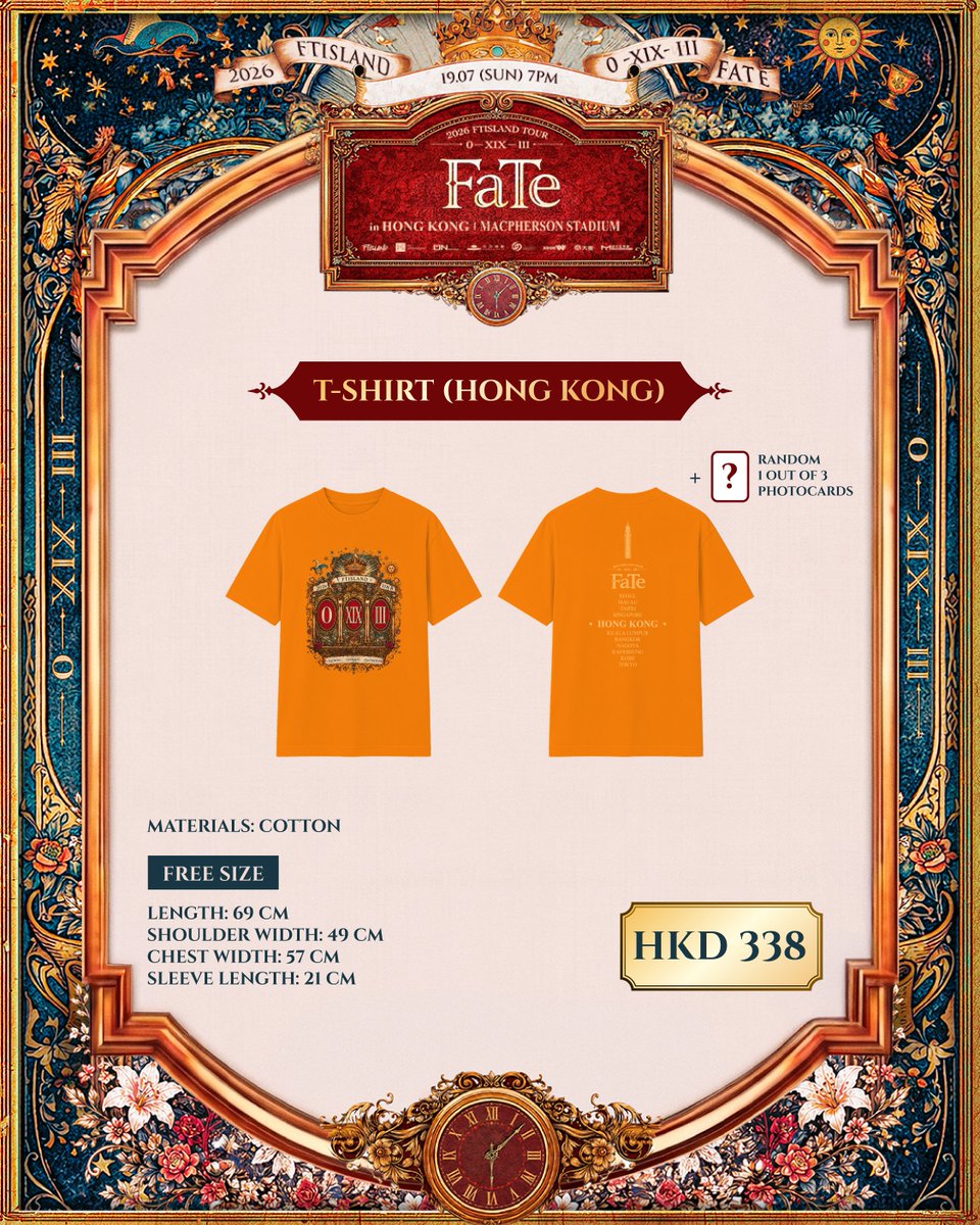 o_n_worldwide's tweet photo. <2026 FTISLAND TOUR 0 — XIX — III ‘FaTe’ in HONG KONG> 

홍콩 공식 MD가 공개되었습니다! 🔛
홍콩의 순간을 평생 소장할 기회 절대 놓치지 마세요!🛍️
본 공연의 공식 MD는 콘서트 당일 현장 판매로만 진행되며, 상세 내용은 추후 공지될 예정입니다!

The Official MD for Hong Kong is finally revealed! 🔛
Don't miss the chance to cherish your Hong Kong memories forever! 🛍️
Please note that the official MD will be available exclusively for on-site purchase at the venue onthe show day. Detailed information will be Stay tuned for further updates!

⚡️Date: 19 July, 2026 (SUN) 19:00 (Local Time)
⚡️Venue: MacPherson Stadium
⚡️Ticketing Platforms: BOOKYAY, DAMAI
⚡️Ticketing Site: 
🌐 BOOKYAY: https://t.co/iu0KDH8Ecx
🌐 DAMAI: https://t.co/hz1ayF9Np9
⚡️Organizer: Sunny Side Up Entertainment
⚡️Tour Management: O.N worldwide

#FTISLAND #FT아일랜드 #FaTeinHONGKONG
#프리마돈나 #PRIMADONNA
#오엔기획 #ONworldwide
#光尚娛樂  #ssu