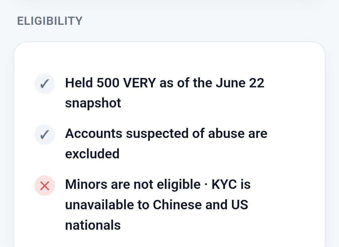 Crypto_AirdropT's tweet photo. Everyone will receive access to the VeryChat KYC interface if they are eligible. However, if you happen to miss it, do not worry; a third round of KYC will be offered. 🌀✨

VeryChat Community Update
https://t.co/bdPVO4B5eG

▶️How many Very Tokens have you mined? 🪙💻

#VeryToken #VeryChatKyc #KYC