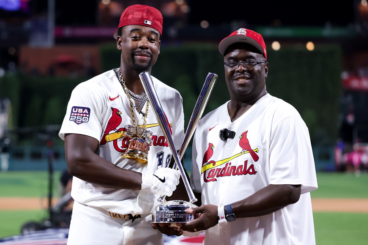 MLB_INDO's tweet photo. JORDAN WALKER IS THE 2026 MLB HOME RUN DERBY CHAMP! 🏆
Round 1: 13 HR (t-1st)
Round 2: 6 HR vs Junior Caminero
Final Round: 12 HR vs Kyle Schwarber
Longest HR: 470 ft 🔥
📸: MLB
#MLB #MLBIndonesia #ForTheLou #HRDerby https://t.co/6rdQn1BRKb
