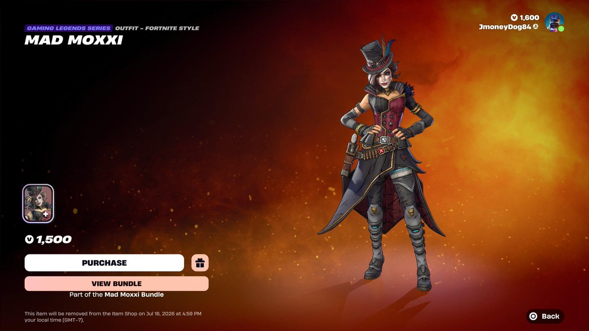 Jmoneydog84's tweet photo. MAD MOXXI Giveaway
#Fortnite #Giveaway #Ad

HOW TO ENTER!

-Follow me📲
-Like &amp; RT♻️
-Comment 'Done'✅

Ends in 24 hours!

Use Code 'Jmoneydog84' to support me, it helps a lot
💙 #EpicPartner https://t.co/PF1z25zTL7