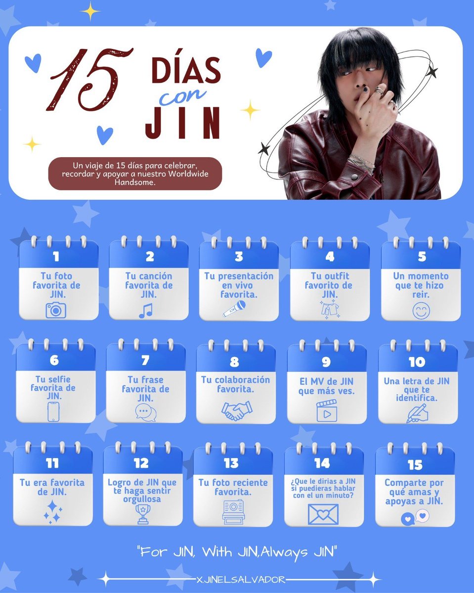 jinelsalvador's tweet photo. ✨ BR TIME ✨

​¡Llegó la hora de darlo todo y apoyar el Brand Reputation de nuestro Worldwide Handsome! 💖🐹

​🌟 Reto "15 días con Kim Seokjin" 🌟

​📅  Día 8: Tu colaboración favorita 🎶✨

​🤝✨ Comparte en los comentarios tu colaboración favorita de Jin. ¡Vale todo! Desde sus canciones con otros artistas, hasta sus icónicas alianzas con marcas, videojuegos o shows de entretenimiento. ¿Cuál es la que más has disfrutado? 👇💥

​📌 Incluye los hashtags en tu respuesta para ayudar al BR.

​#방탄소년단진 #진 #BTSJIN #JIN