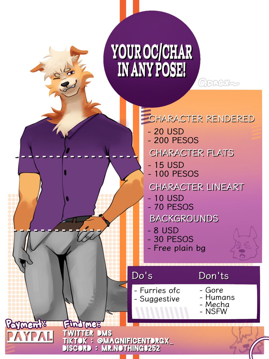 aNothingHoe_'s tweet photo. Come let's do this! This is my first commission ever! Can you believe it? I'll be happily draw your fursonas/oc's/character in any pose! This will do a great help, and let's talk about it ALRIGHT 
#commission #furry #furryart https://t.co/up5OOOQFRs