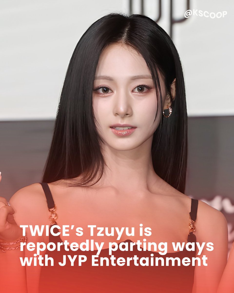 KScoop_'s tweet photo. TWICE's #Tzuyu is reportedly considering leaving JYP Entertainment.

• A report claims Tzuyu may part ways with the agency after 11 years.
• She is reportedly expected to continue TWICE's group activities even if she leaves JYP.
• #JYP responded, saying TWICE's contract renewal discussions are still ongoing and no final decision has been made.

More updates are expected once the discussions are finalized.

#TWICE
