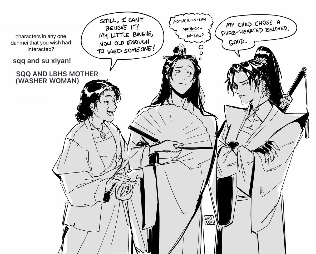 junodoom's tweet photo. shen qingqiu meets binghe’s moms (plural)! (ig suggestion)
#svsss https://t.co/2DcEoIMqsb