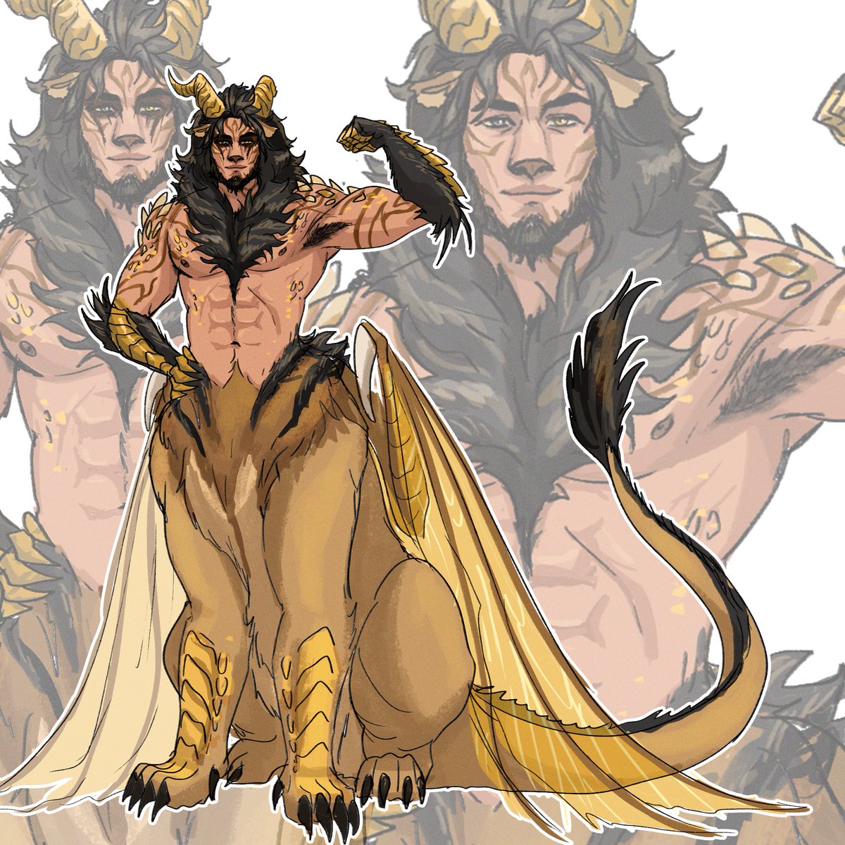 jdn1319's tweet photo. Another OC of mine, his name is ᚲᛖᚾᚨᛉ ✨
I consider him a Draco-liontaur :))

#originalcharacter #oc #dragon #lion https://t.co/HyrG93n9LK
