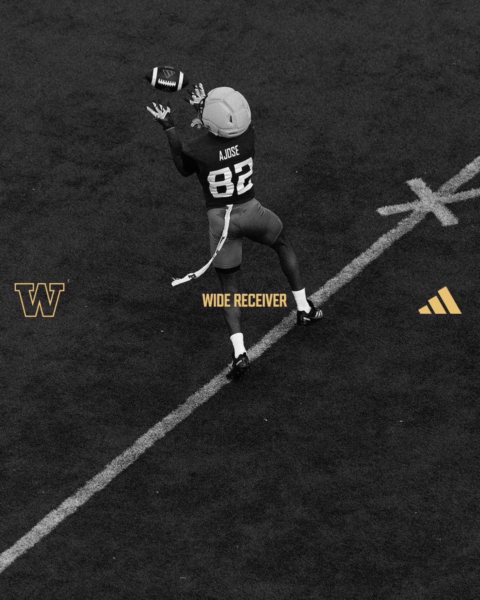 UW_Football's tweet photo. 🐺 Meet the Pack: WR Deji Ajose @DejiAjose7 a playmaker in the receiver room heading into year two. No. 53 overall prospect in California and No. 46 “athlete” recruit in the nation by 247Sports coming out of Bishop O’Dowd HS. Studying Pre Sciences ☔️ https://t.co/dHAicNmjmU