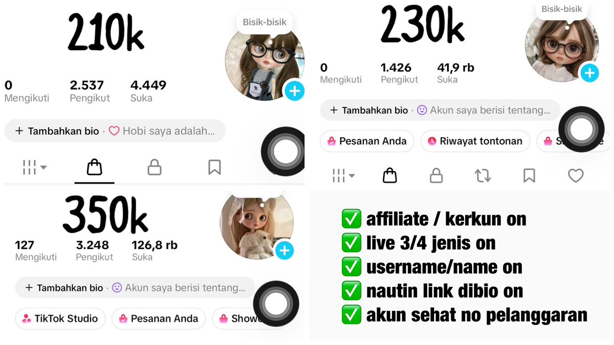 feloo 🐈 wts jual acc akun tiktok order wa 🌷 tweet media