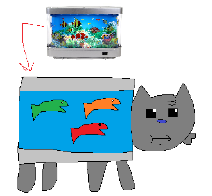 puterbobart's tweet photo. hi kyra i reeeeallllylylylyl lOOOVE your nyan cat draws heres my little guy ok https://t.co/sC7InYGQMO