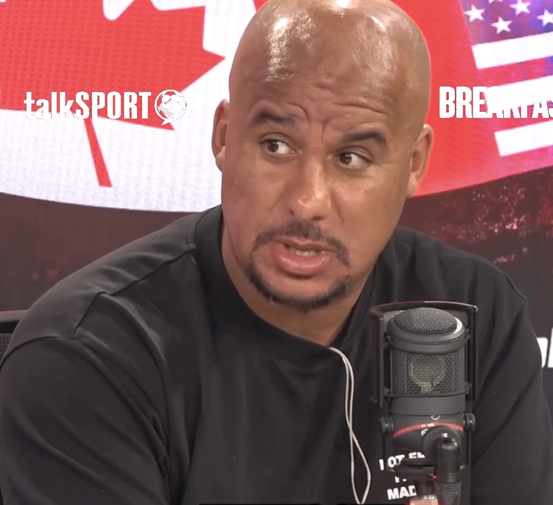 theMadridZone's tweet photo. 🚨🗣️ Gabriel Agbonlahor on Craig Hope saying Jude Bellingham should’ve been left out of England’s squad: 

“This is probably the WORST EVER TAKE. I’ve had bad takes, but this is the WORST EVER TAKE in probably the last 50 years. 

I DON’T want to say his name, he doesn’t DESERVE IT.” @talkSPORT