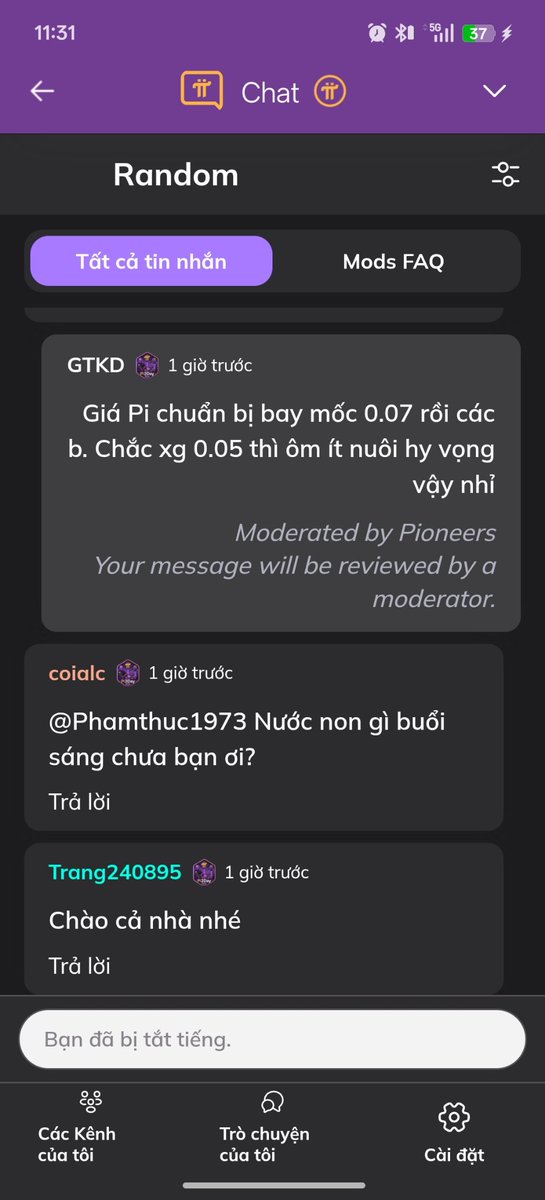 hunterhtd's tweet photo. Mode app Pi chat l���m quyền? Vào phòng Random nói về giá Pi tụt sắp bay mốc 0.07 mà mấy thằng Mode củ lìn nó cũng chặn? Vậy chỉ được phép nói tốt, khen dự án? Chê ko được nói, xấu không được nói? Dự án vậy thì bay màu 97% giá trị không sai. https://t.co/9EDjopRCgK