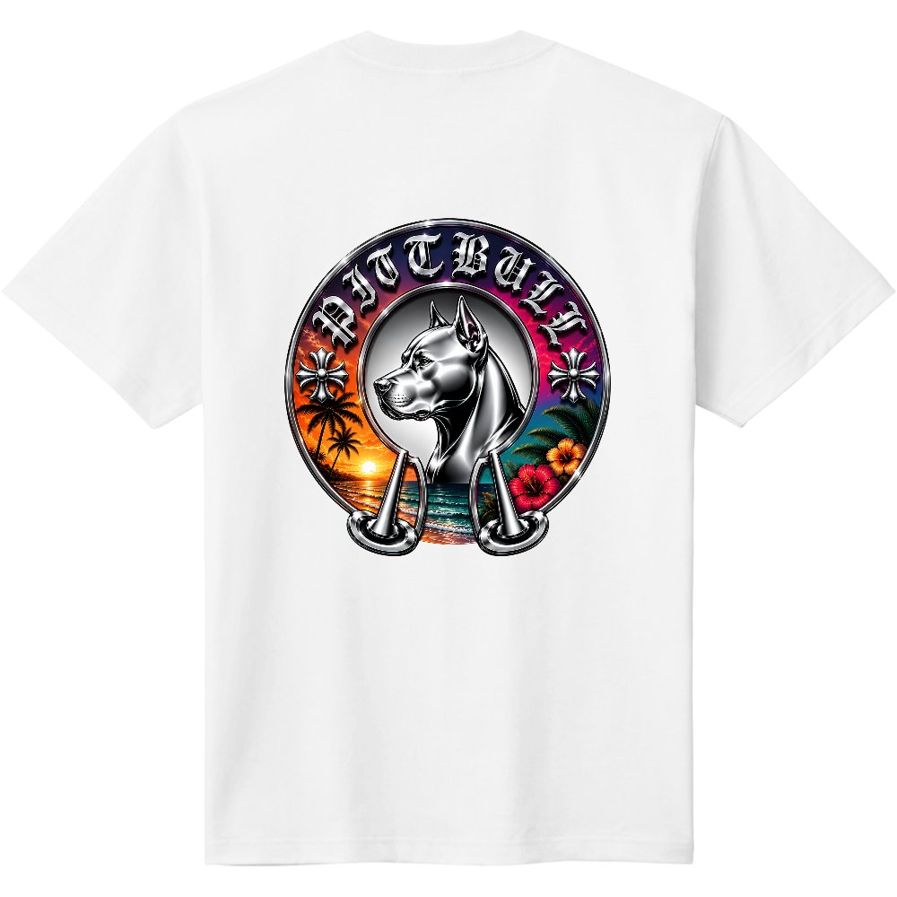 LIMITED TROPICAL CHROME BACK PRINT TEE – PITBULL（限定カラー
