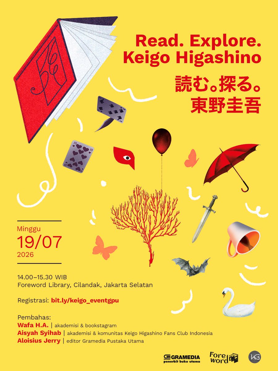bukugpu's tweet photo. Gabung yuk! π
Bahas karya Keigo Sensei bareng π
π registrasi: https://t.co/KeWwqexubx
#bukugpu https://t.co/ALSkMlHyub