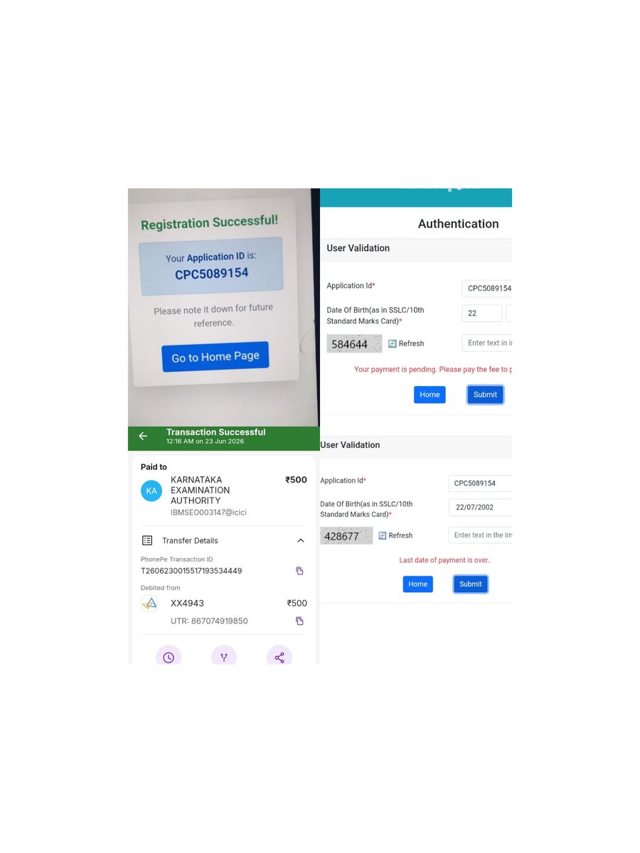 PhsSuresh's tweet photo. @KEA_karnataka Hello sir my name is badesab I applaid civil pc and also paid the fees but it's now showing your application is not complete so please solve this problem 
Name BADESAB   CPC5089154  
UTR NO 867074919850 https://t.co/J134XtSS62