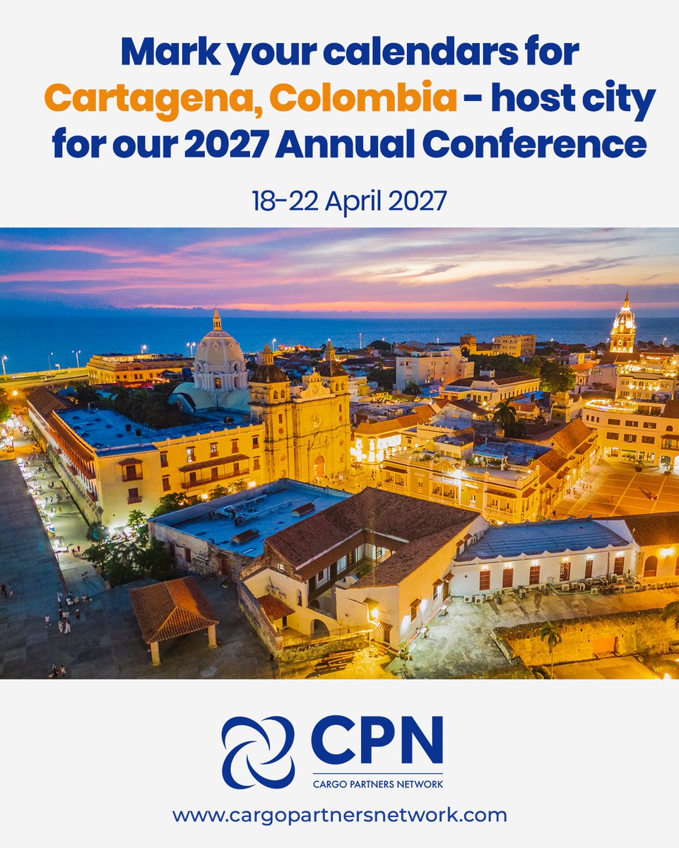 CPNNetwork1's tweet photo. We're headed to Cartagena for next year's conference!
https://t.co/qVKjWuEro7
#cargopartners #wellconnected #logistics https://t.co/ykjQn8eH8v