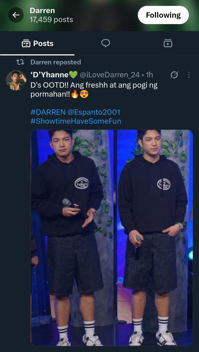 D_marianne23's tweet photo. Yihieee..Always super happy and kilig sa mga reposts and likes mo beh!! ๐ฅน๐คฉThank youu so much for today,have a great day ahead!! I love youu po always @Espanto2001 ๐คโค๏ธ๐
#DARREN @Espanto2001
#ShowtimeHaveSomeFun https://t.co/U6fVnIIP8l