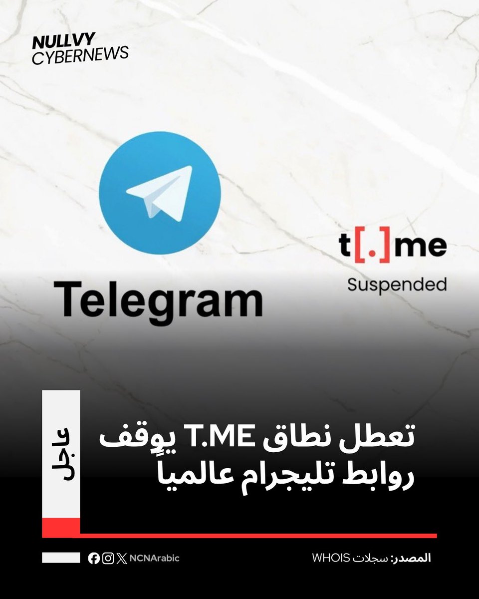 ncnarabic's tweet photo. دخل النطاق الأساسي https://t.co/dqSRLoKszO التابع لتليجرام في حالة تعليق النطاق على مستوى سجل نطاق .me، ما أدى إلى تعطيل النطاق بالكامل وإيقاف عمل جميع روابط https://t.co/dqSRLoKszO المختصرة حول العالم.

📌 للتفاصيل الكاملة:
🔗 https://t.co/2mfETMcuFZ

#تيليجرام https://t.co/5WzqUUqSqs