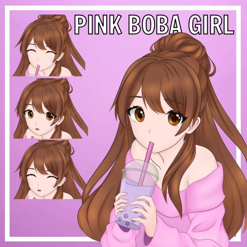 N3kovita's tweet photo. I did it friends! My first PNGTuber is for sale on Etsy! 

If you need an affordable but super cute model to start your streaming journey please give my pink boba girl a try!

https://t.co/JMKnCzbzMY https://t.co/JpKJFjZEXP