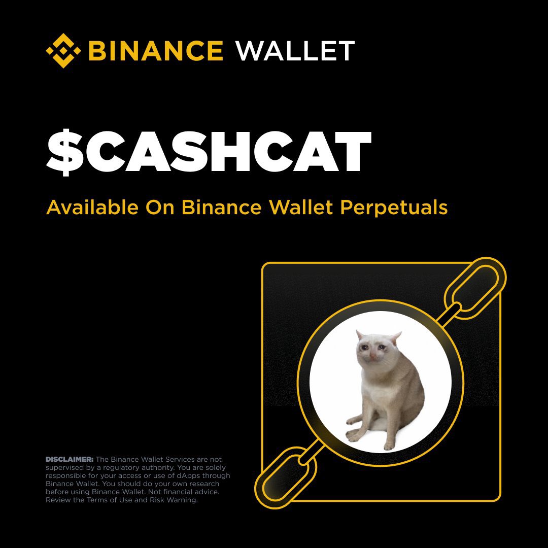 0xZachReal's tweet photo. $CASHCAT is now live on binance wallet prep 😳

Big news for $CASHCAT https://t.co/5AWBcaHt8l