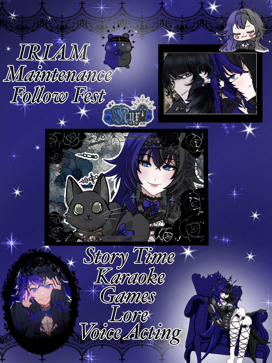 NyxTheReaper31's tweet photo. ♱ Hello my precious little Souls! ♱

✨It's that time again! The After Life is under construction.✨

[IRIAM MAINTENANCE FOLLOW FEST]

♱ Come enjoy some laughs either from madness or joy, once everything is back in place! ♱

♡ You know you love to hang out with the best Grim Reaper ever! ♡

Miss you guys already! 🥺

#IRIAM #IRIAMメンテ中のフォロー祭り️ #IRIAMMaintFollowFest #IRIAMFollowFest #IRIAMUS