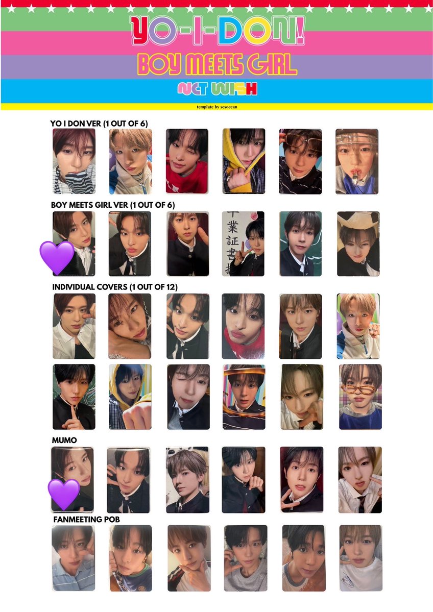 wei97940188's tweet photo. NCT WISH nctwish YO-I-DON BOY MEETS GIRL 封入 トレカ 交換

譲 : サクヤ、ジェヒ、ユウシ、リョウ

求 : シオン（💜のもの）

郵送、まとめての交換優先させていただきます。
お気軽にお声掛けください🙇‍♀️ https://t.co/pY7J3KKExz