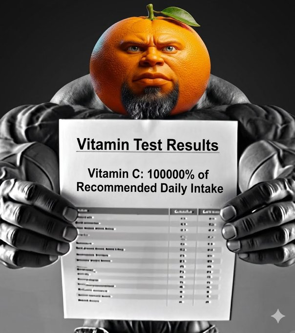 unusual_vvhaIes's tweet photo. $Udin is the $Giga Chad of brainrot
Say it loud.
Take the Vitamin C shot💉🫴💪🍊💪 https://t.co/zVtSX2QPrw