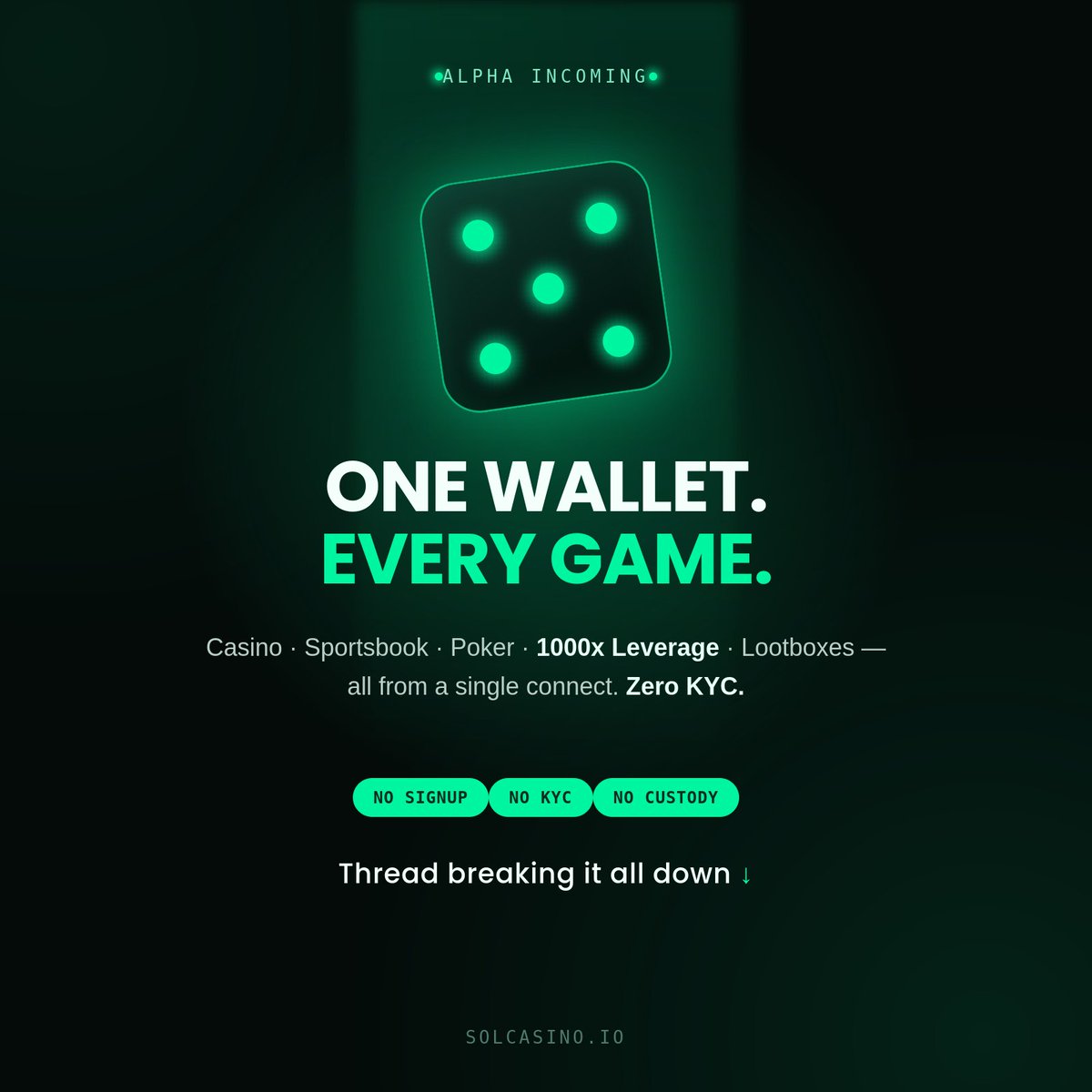 0x_Rapid's tweet photo. I was scrolling through X and i saw something that caught my Attention!!👀

There's a Web3 platform running casino + sportsbook + poker + 1000x leverage trading + lootboxes — all from ONE wallet connect, zero KYC.

Most of you haven't touched it yet. That's about to change.
🧵👇 https://t.co/LQBK3x4JAw