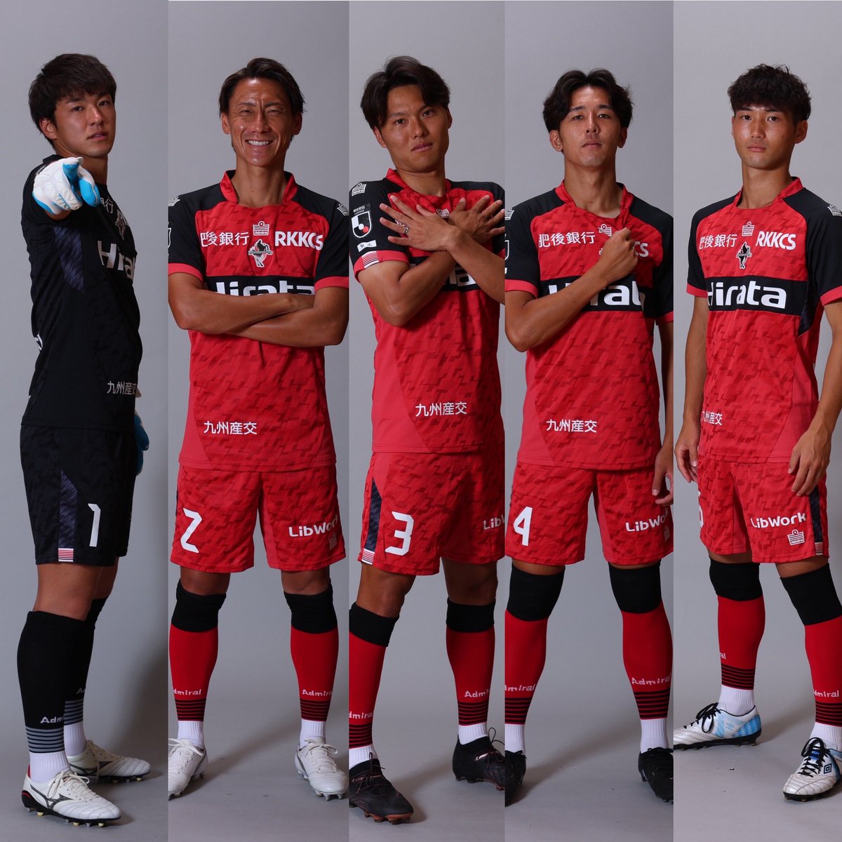 roassoofficial's tweet photo. 2026/27 SEASON LINEUP1️⃣

GK1 #佐藤史騎
DF2 #黒木晃平
DF3 #大西遼太郎
DF4 #薬師田澪
MF5 #小林慶太

選手たちへ応援メッセージを届けてください！📣💬

#ロアッソ熊本
#やりきれだしきれつかみとれ https://t.co/AylFAc7YJR