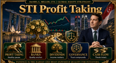 DanielL_CFA's tweet photo. STI Profit Taking | Daniel L. Miller, CFA
STI profit-taking after record highs is healthy if banks, dividends, and governance keep the cash-flow thesis intact.
#DanielLMillerCFA #STI #SingaporeEquities #Banks #DividendInvesting https://t.co/l7Zug2vH05