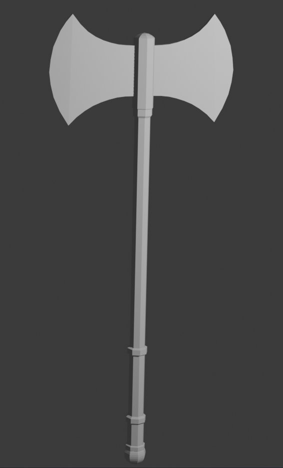 Jayyzuo's tweet photo. Made a double-headed axe model with ofc a reference.
I'll be trying to add on a texture later. Any tips would help!
#Roblox #RobloxModel #RobloxDev #Blender https://t.co/8A8MftL18F