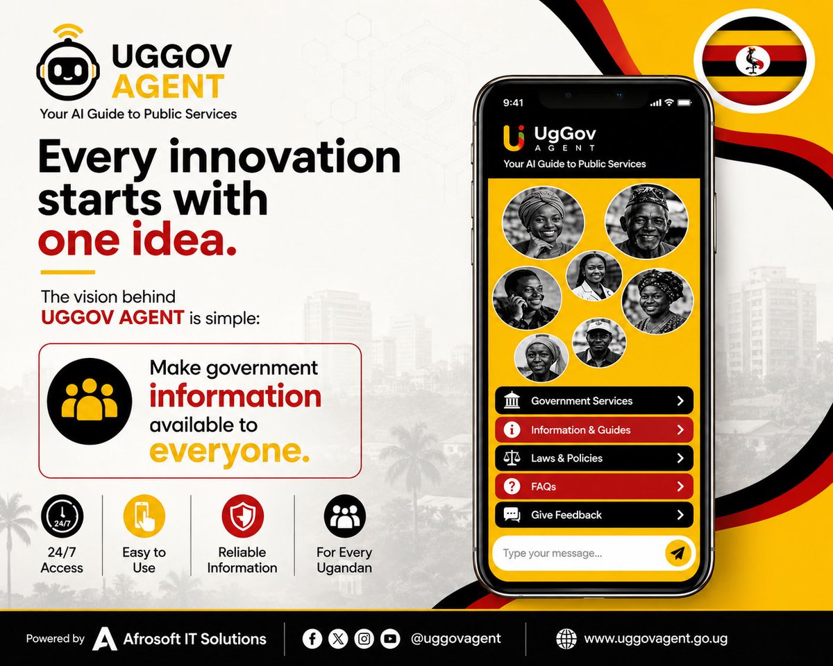 uggovagent's tweet photo. Every innovation starts with one idea.
The vision behind UGGOV Agent is simple:
Make government information available to everyone.
https://t.co/b3sNW09uoI https://t.co/ZelR5gpYkH