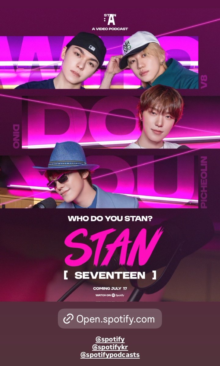 mingyursonly's tweet photo. 260714 saythename_17 IG story

DINO, PICHEOLIN, and V8 will be on STAN:A (a video podcast)

📆 July 17, 2026
⏰ 7PM KST

🔗: https://t.co/ijsxdrKc5M

#디노 #V8 #VERNON #THE8 https://t.co/0ijXccP7HT