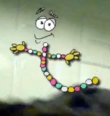 CiciYuuko's tweet photo. hey jurassic park fans, I'm gonna sound really stupid but is this the ORIGINAL Mr DNA stock image (like the kind that's used for everything)

I found this super old YouTube video from almost 20 years ago and it had this. Did they replace it when he appears in Jurrasic World? (1/2 https://t.co/7UKl5DGCRl
