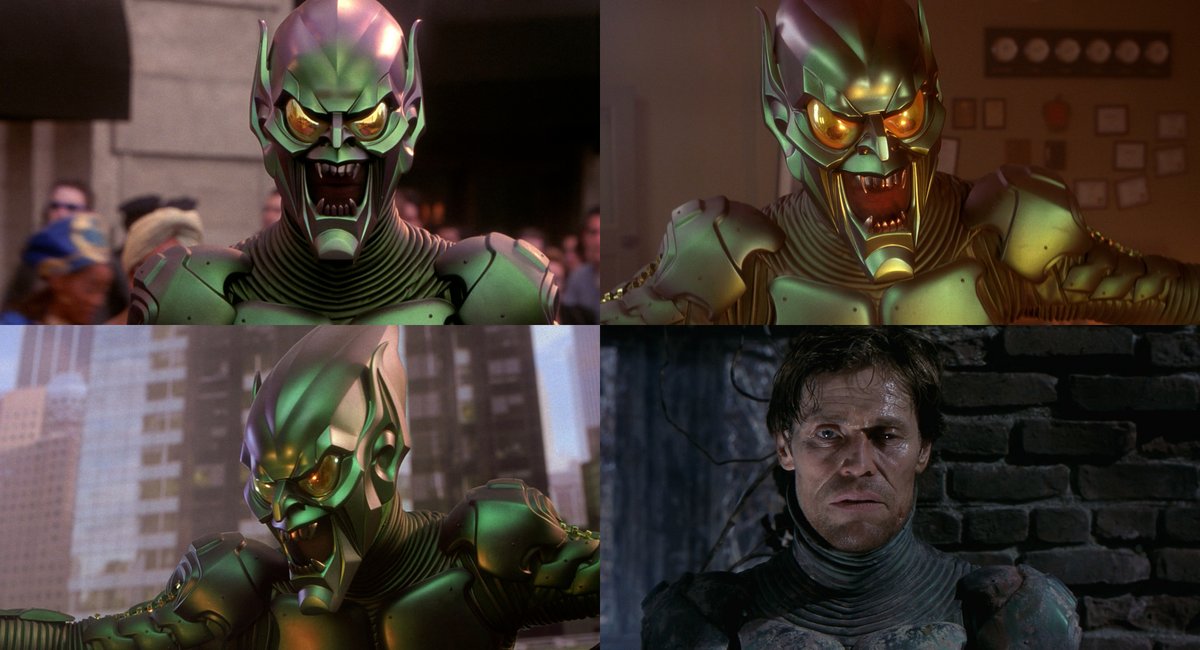 BlazeBinges's tweet photo. Green Goblin in the first Spider-Man movie https://t.co/AzQgNrr9m3