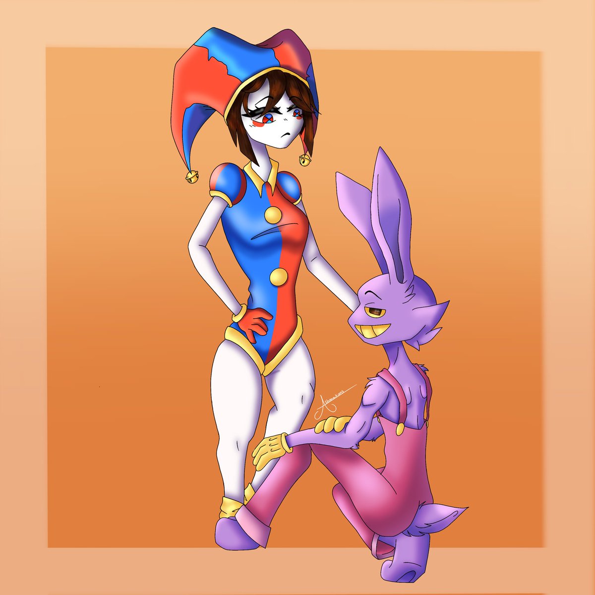 Ashmations05's tweet photo. Finally finished it! My first time drawing pomni
 #tadc #theamazingidigitalcircus #jax #pomni #fanart https://t.co/7JJu1SezBW