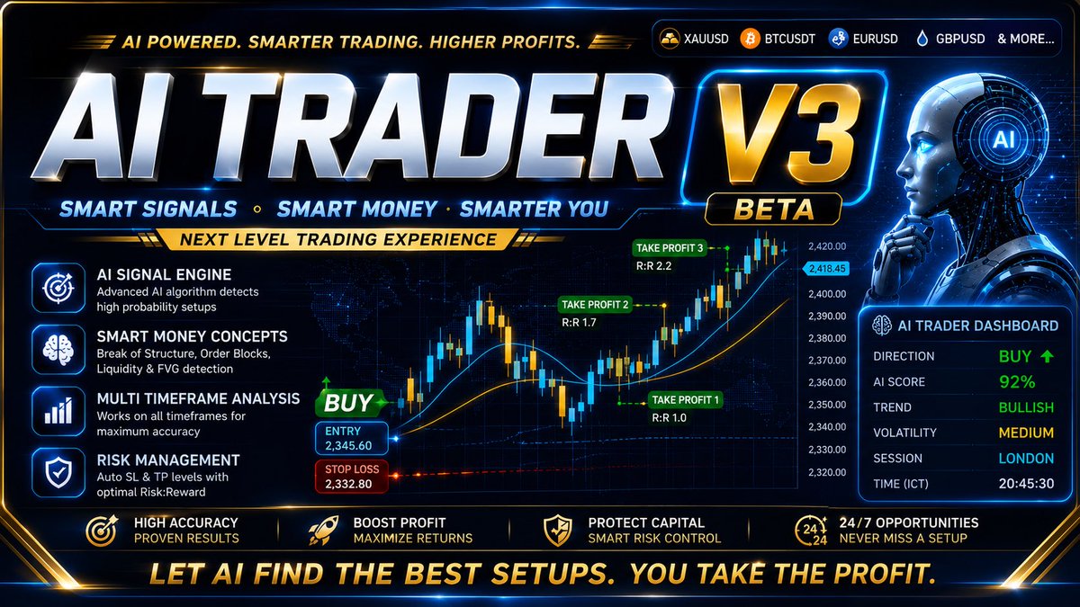 NGORY_MAKARA's tweet photo. 🚀 KR AI Trader Pro

✨ Features

⚡️ Scalping
📈 Day Trading
📊 Swing Trading
🛡 Smart Risk Management

https://t.co/BJVxhZ419W https://t.co/ZdfviNQFQY