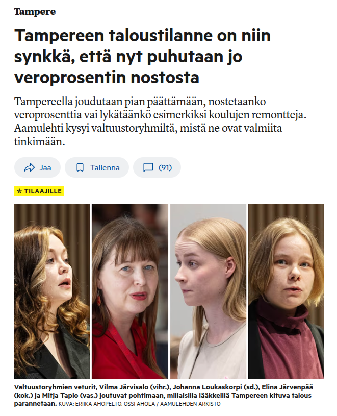 HarriLehtimaki's tweet photo. Tampereella näkyy vasemmistovalheiden seuraukset. Ilmari Nurmisen (SDP) luotsaama vasemmistokoalitio on saanut ennen niin vauraan kaupungin romahduspisteeseen. Sama Vantaalla, jossa Ulla Kaukolan (SDP) johtama Vantaa on sekin lähes romahtamisen partaalla. Vasemmiston osaaminen on nollatasoa.