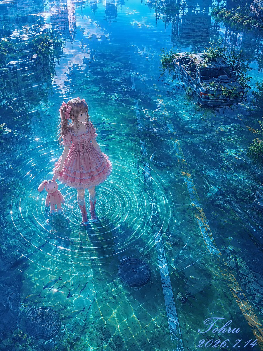 今日もテストな作品のなかの1枚をポストします。 #AIイラスト #AIart