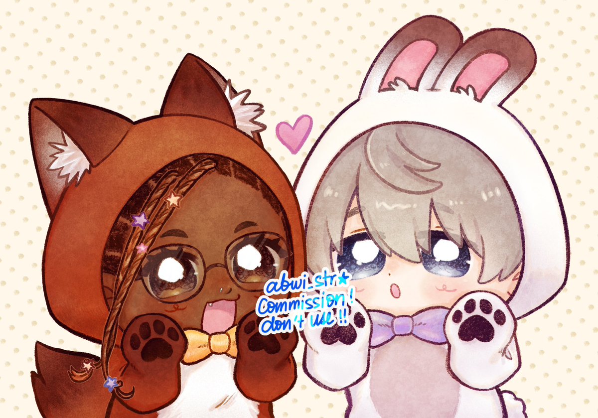 abwi_str's tweet photo. [RT💖] I’m Opening a Chibi YCH ft. Valko and Xavier 🥺!
Pls check out the link for more details and if ur Interested 🐺🐰✨

⭐️ https://t.co/BNrr0oivE0 ⭐️ https://t.co/eAb2xJaI1x