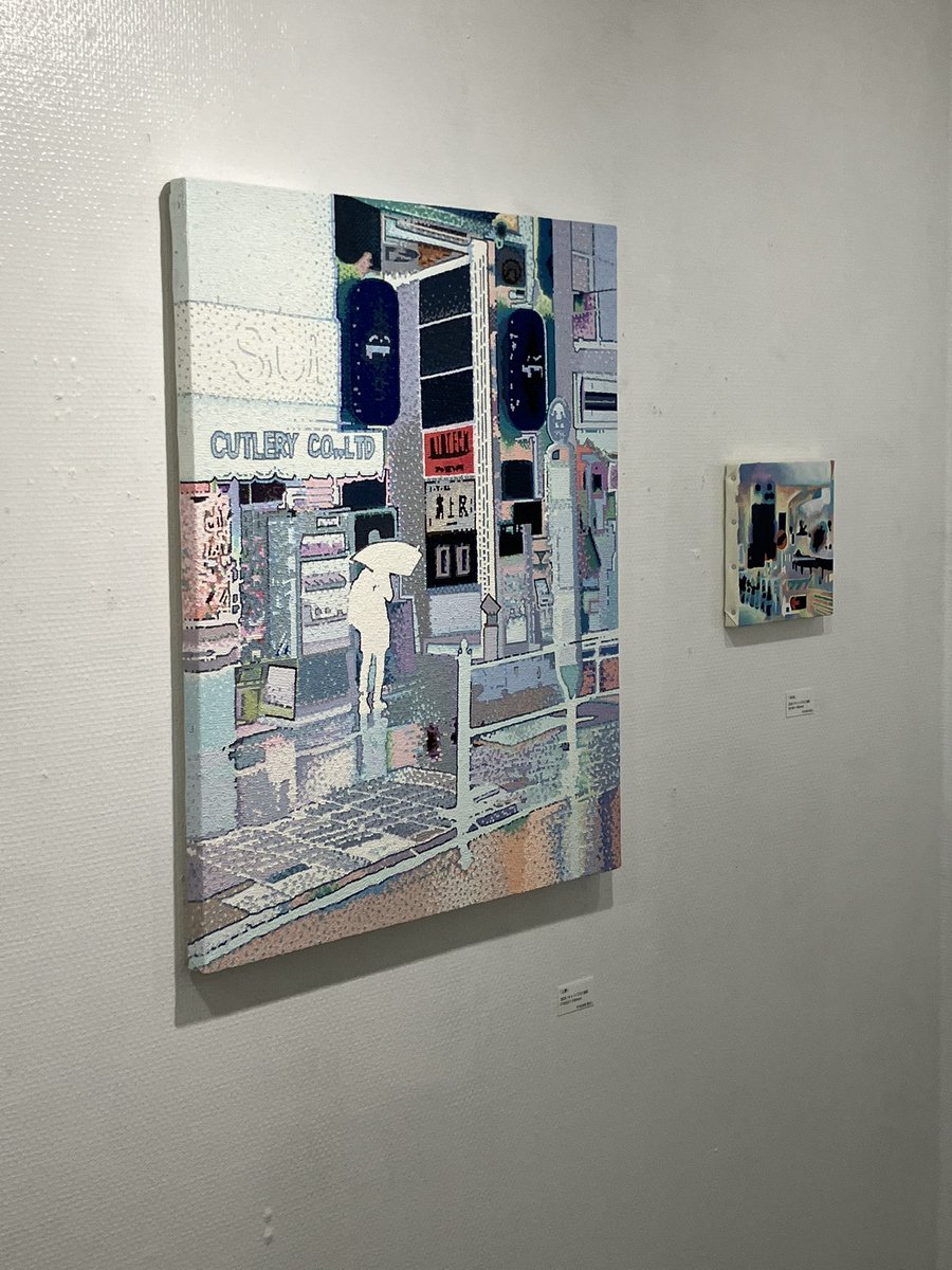 Galerie_Juillet's tweet photo. 「共感する風景」大石珠世・朱門展　於 @HFG_ginza へ。
シルクスクリーン、油画の展示。いつかどこかで見たことのあるような風景、懐かしくもホッとするような空間。素敵でした。18日まで
@tama_4_art https://t.co/51ozrYOvGB