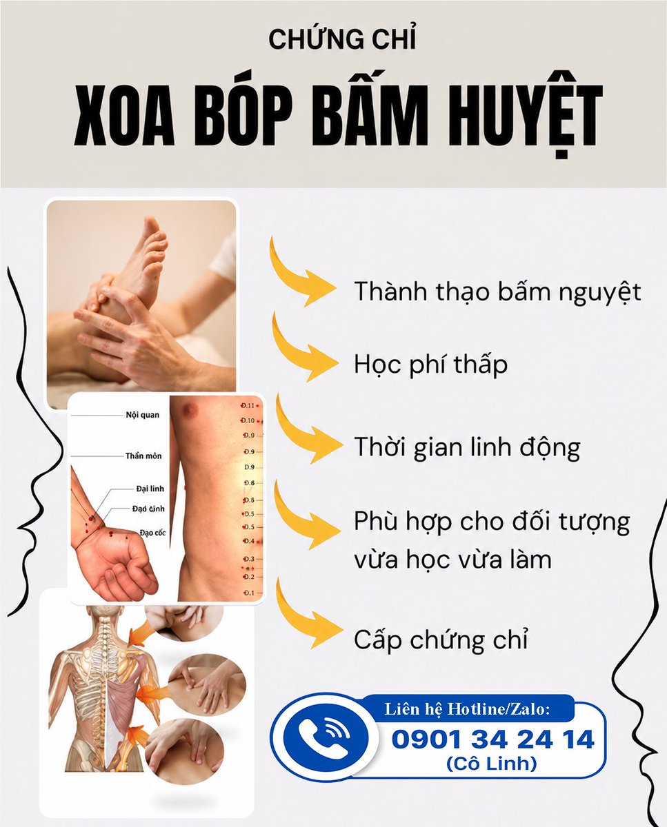 cnnteduvn's tweet photo. Hiện nay, nhu cầu tuyển dụng kỹ thuật viên Xoa bóp Bấm huyệt tại các spa, cơ sở massage ngày càng tăng, mở ra nhiều cơ hội việc làm cho người đã được đào tạo bài bản.
Chi tiết: https://t.co/JVLAeLs6jI
#xoabopbamhuyet #virałpost https://t.co/CjGVYfbSOG
