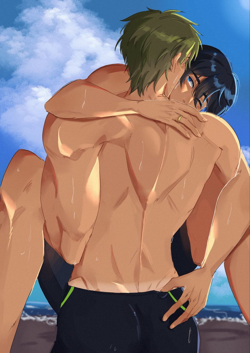 lluviaarts's tweet photo. ☀️🌊 

#makoharu https://t.co/xpk04JieK8
