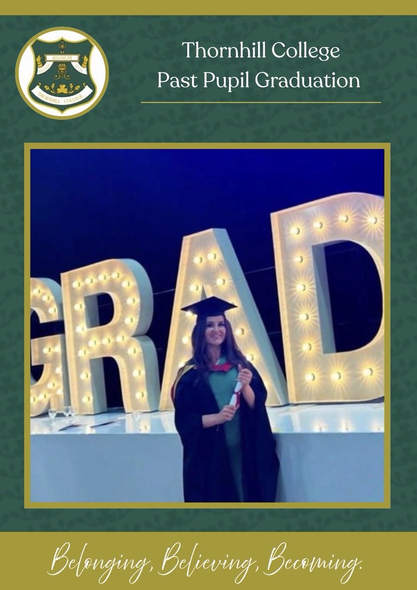 ThornhillDerry's tweet photo. Congratulations to our former student Anna, who recently graduated with a BA (Hons) in International Relations. 🎓 https://t.co/3BbFCQaKRC