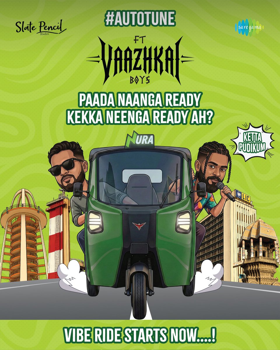 saregamasouth's tweet photo. Vibe ah Oru Ride ku Ready ah....
Here's #AutoTune Vlog Series ft #Vaazhkai Boys Day 1 ! ❤️
🔗 - https://t.co/kom9ot74Ql
@imtelfie #Agan @IniyanKavi @SURAJ736BC #Slatepencilstudios #NuraAutoMobility #Vlog https://t.co/kDesvEWNpu