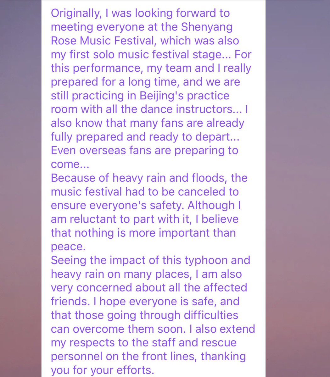 ayingch's tweet photo. KUN BBL 🥺

The cancellation is truly unfortunate, especially since so many Nuoyis had been looking forward to seeing Kun perform at his first solo music festival

But everyone's safety will always come first

I truly believe Kun will have many more opportunities to meet everyone and perform his solo music in the future 🧡

Praying for the safety, strength, and comfort of everyone affected by the typhoon 🙏