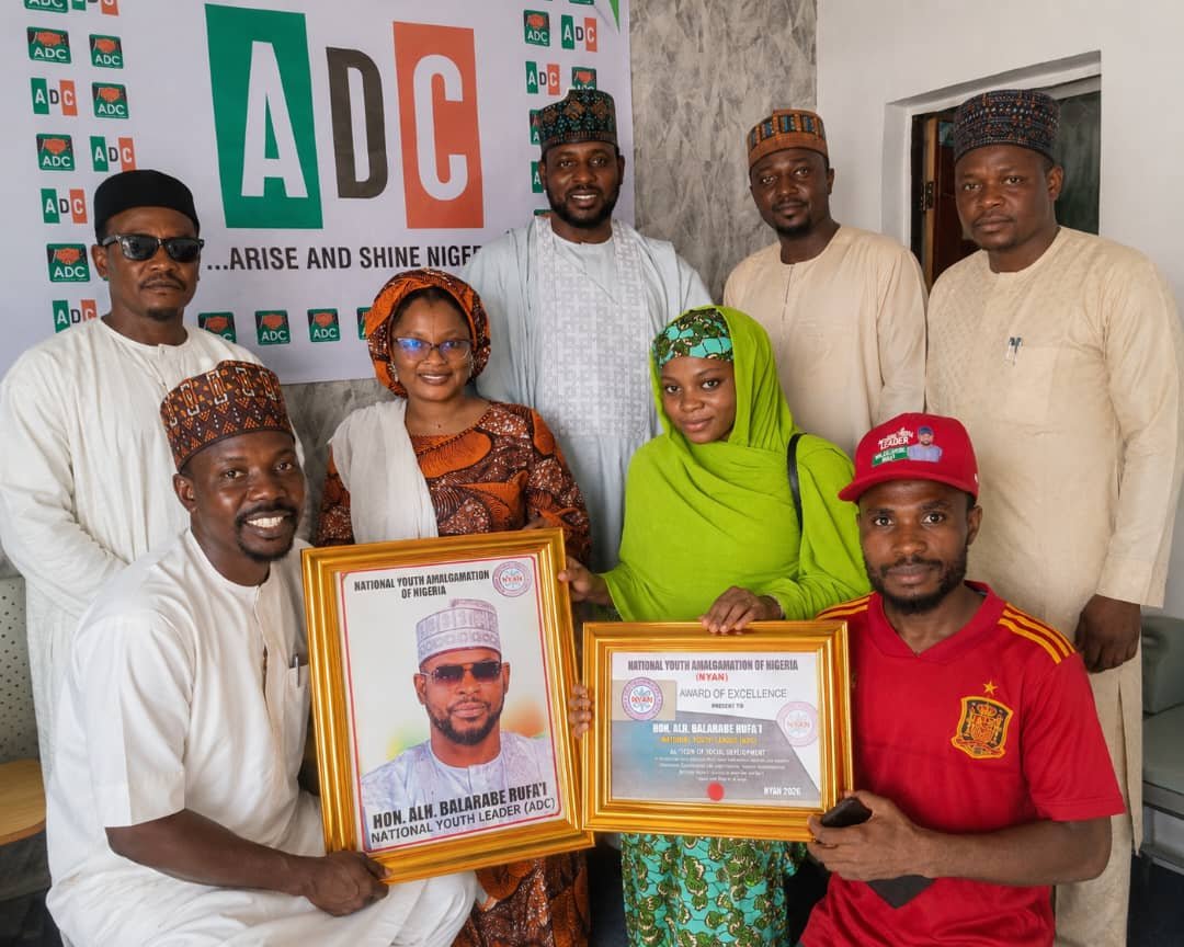 BalarabeRufai_'s tweet photo. Yesterday, In my office, I had the pleasure of receiving a delegation from the National Youth Amalgamation of Nigeria (NYAN). Their visit became a moment I will always cherish as they presented me with a portrait and an Award of Excellence, recognizing me as an "Icon of Social Development." I accept this honor with gratitude, not as a personal achievement, but as a tribute to every young Nigerian who believes that service, sacrifice, and unity can change our country.

This recognition strengthens my resolve to keep working for Nigerian youth. As the National Youth Leader of the African Democratic Congress (ADC), I remain committed to creating opportunities for young people, supporting community-driven development, and bringing youth voices together across the country. My sincere appreciation goes to the leadership and members of NYAN for this gesture. The work continues, and I look forward to building stronger partnerships that deliver real results for our people.

Balarabe Rufai 
ADC National Youth Leader 
14th June, 2026
