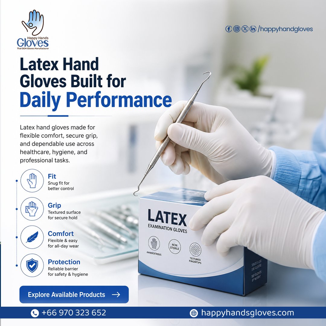 HappyHandGlove's tweet photo. 🧤 Confidence starts with the right protection.

Premium latex examination gloves designed for comfort, precision, and reliable performance—trusted by healthcare professionals and workplaces alike.

https://t.co/wqYf78HCMN

#HappyHandsGloves #LatexGloves #MedicalGloves https://t.co/Poo7tPfWLU