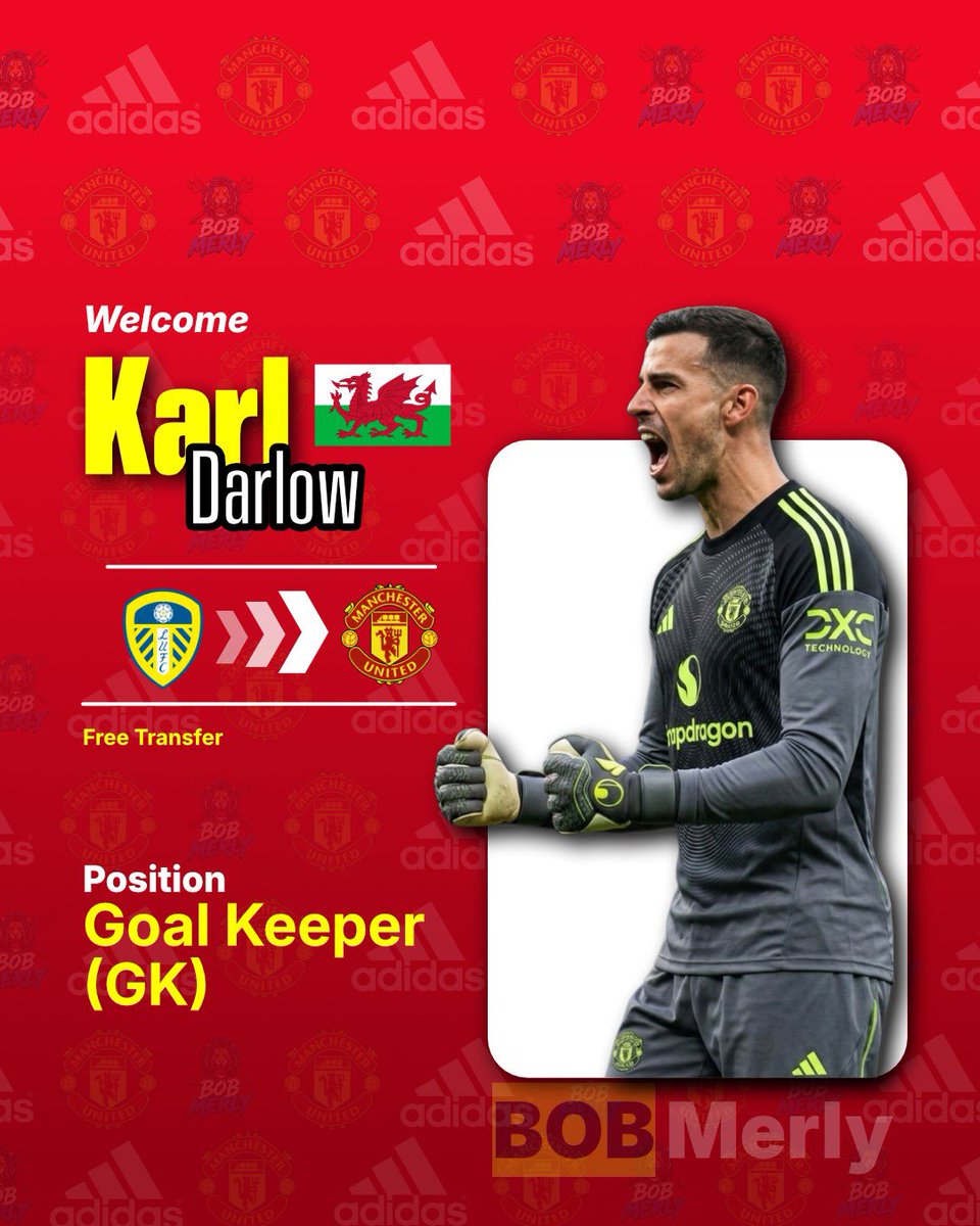 merlycorner's tweet photo. Transfer #MUFC

Karl Darlow resmi diperkenalkan kepada public sebagai rekrutan kedua Manchester United.

di datangkan dari Leeds United dengan free transfer, Karl Darlow akan menjadi backup di posisi penjaga gawang.
Karl akan dikontrak sampai 2028 dengan opsi 1tahun perpanjangan.

Welcome, Karl Darlow 👹🔴