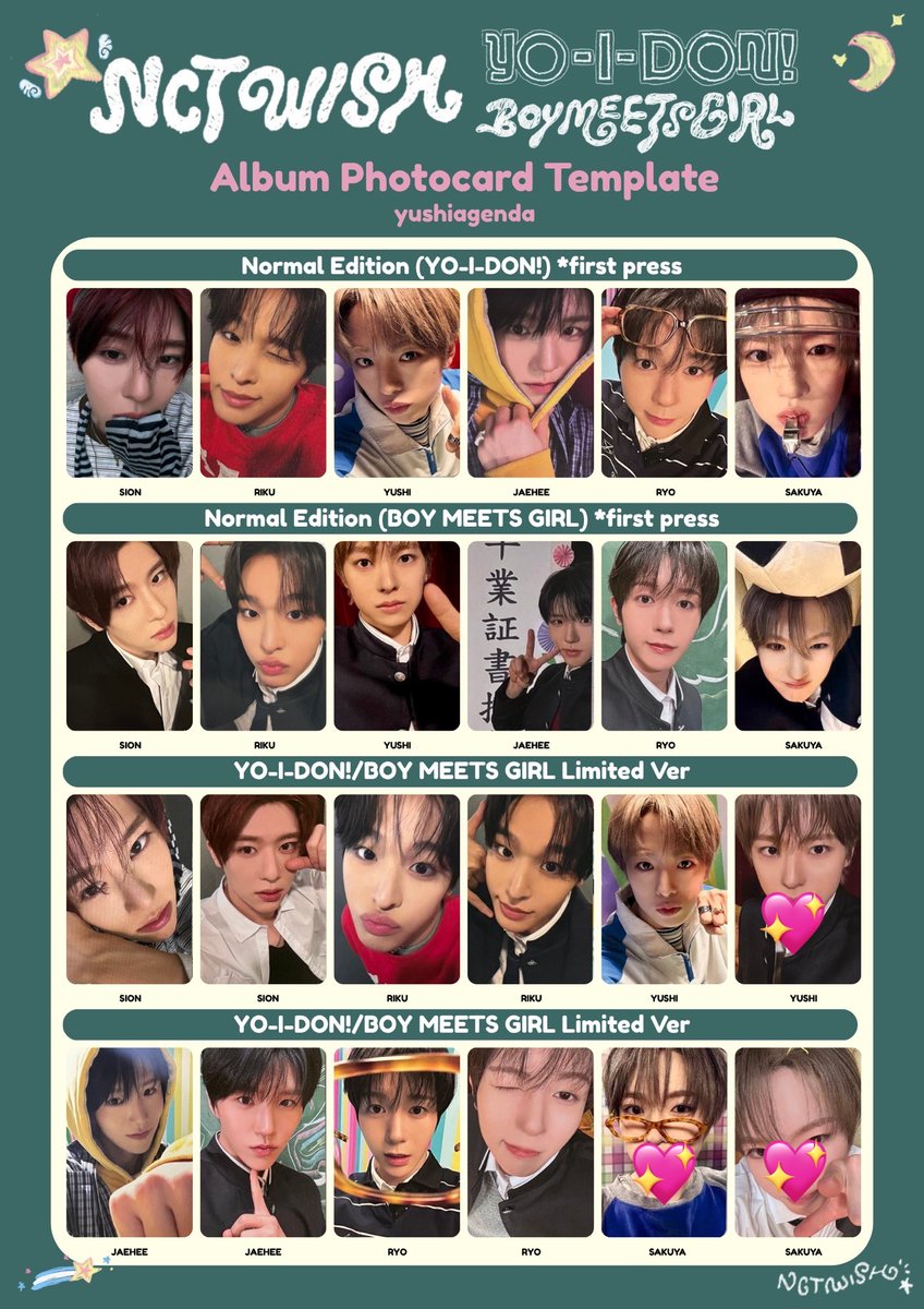 purewoodbeans's tweet photo. NCT WISH ウィシ YO-I-DON! BOY MEETS GIRL タワレコ 特典 トレカ 交換

【譲】1枚目(シオン  リク  ジェヒ)

【求】2枚目💖(サクヤ  ユウシ)
        タワレコ特典 サクヤ

郵送交換希望です📮
お気軽にお声がけください。

#nctwish交換 #nctwishトレカ交換 https://t.co/eX6vC4ZNOx