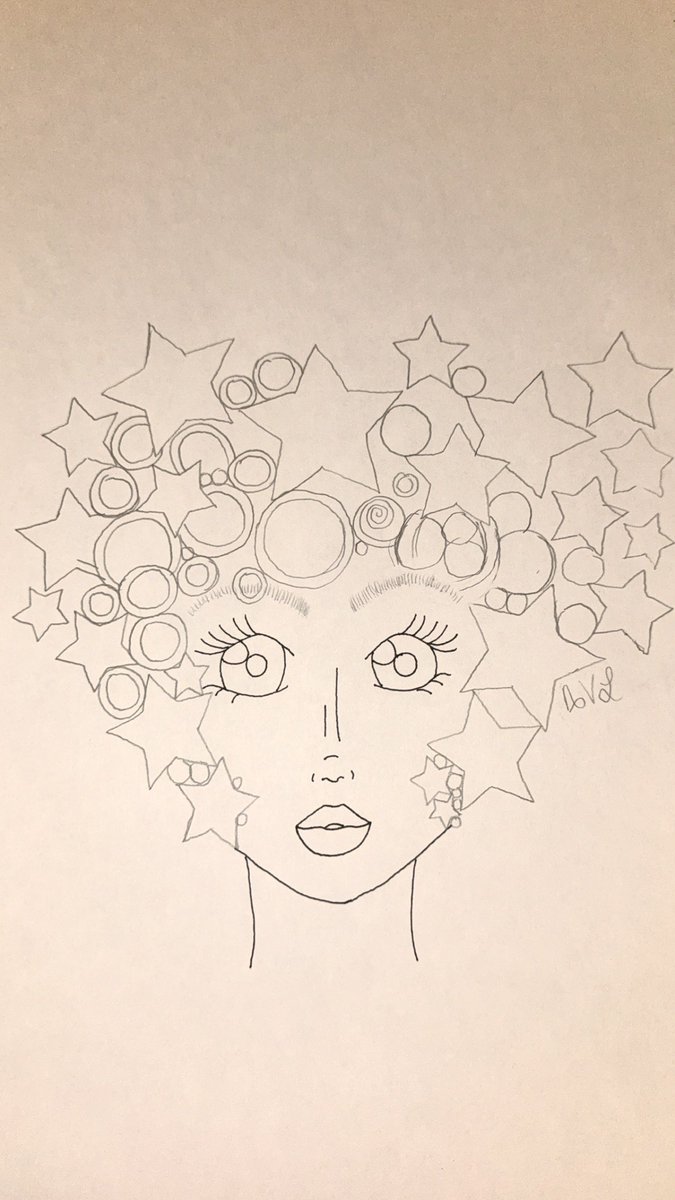 AngelsCannabis's tweet photo. In my lap rn

I’m redrawing my star haired girl

Might change the eyebrows bc I didn’t ink them in yet but we’ll see

I have so much room, I tried to show how much paper is left around her lol

The paper is 14 x 17 inches

I like it that way, I can add designs and more hair 😅

I’m going to add more eyelashes, maybe eyeliner, etc this is still very bare