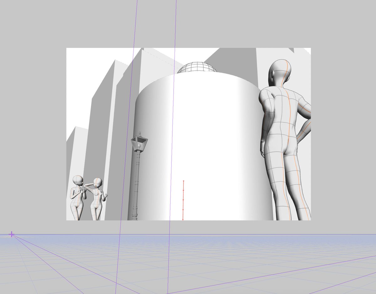 amayui_k's tweet photo. こんな感じで描いてました（むずかしい…）
3Dのアタリ ←　→ 完成 https://t.co/DUZAqwrUQZ